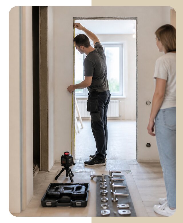 Замер межкомнатных дверей в Чусовом по цене от 731 р. | Дверной